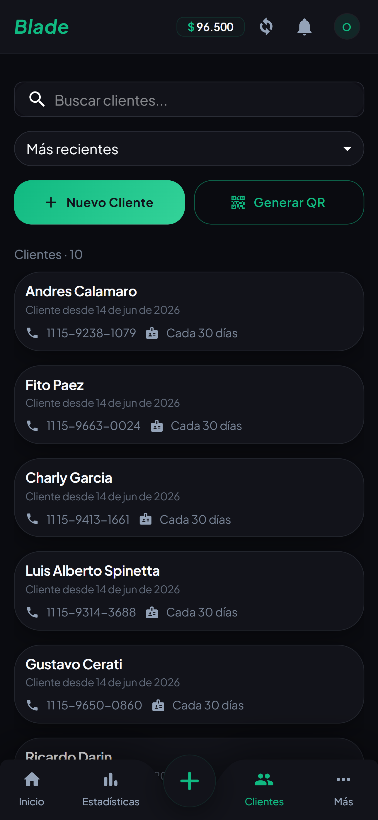 Registro de Clientes