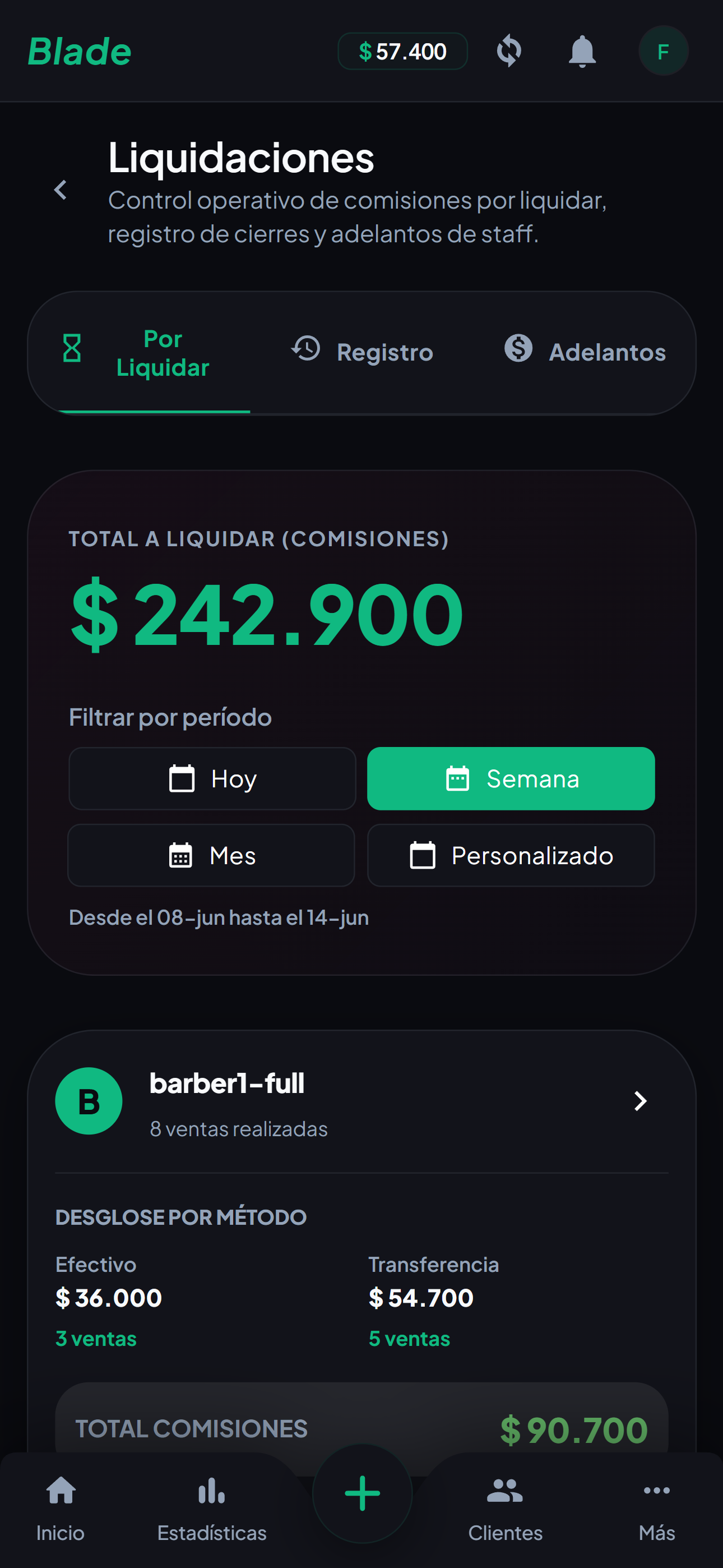 Registro de Liquidaciones